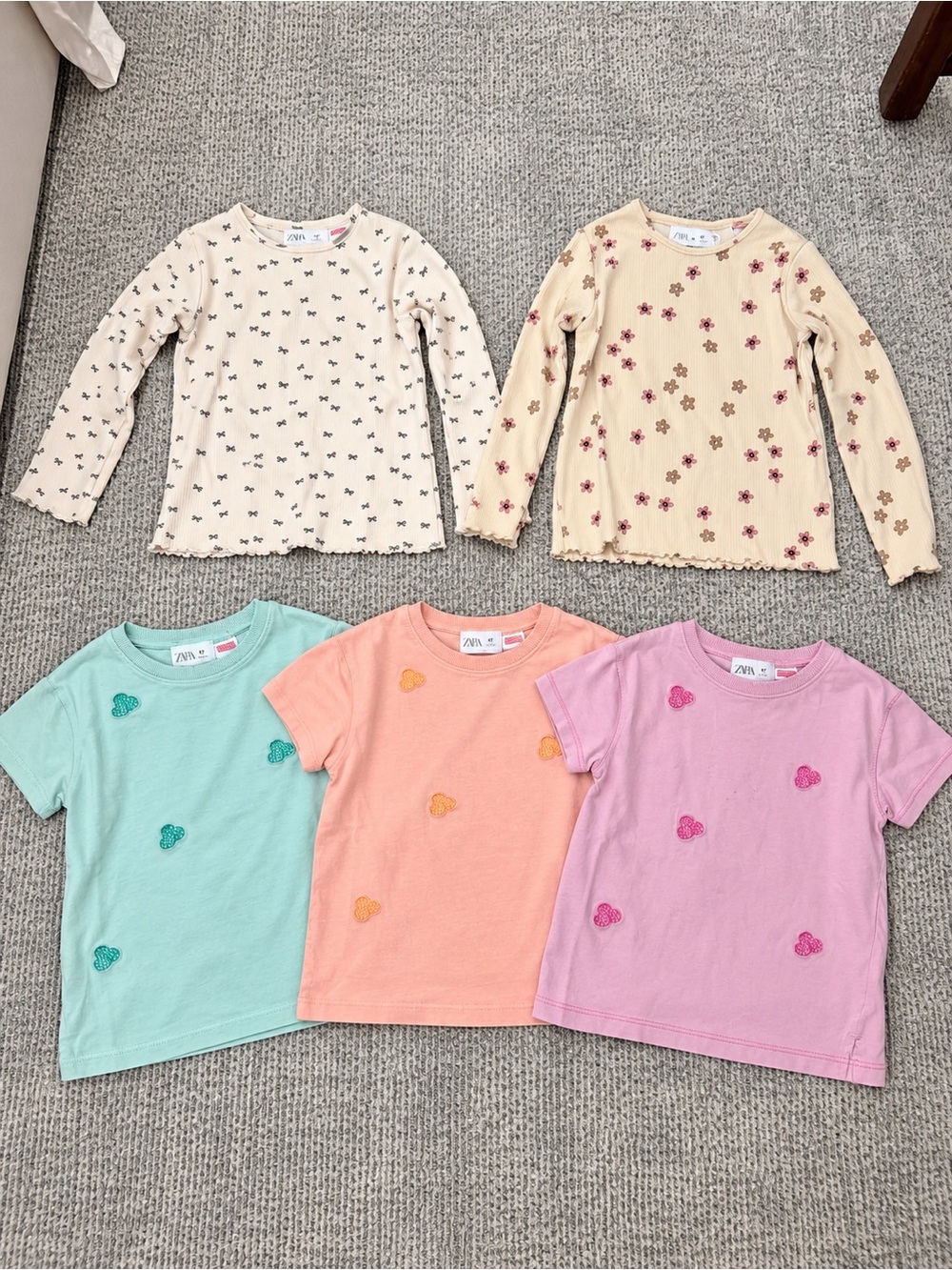 Zara Girls Shirt Bundle | Size 4T | Floral + Embroidered Tops